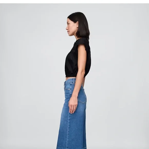 GAP Women's High Rise Denim Culotte Jeans 26 - Picture 3 of 7